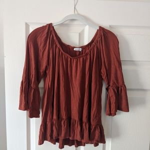 Boutique bell sleeve top